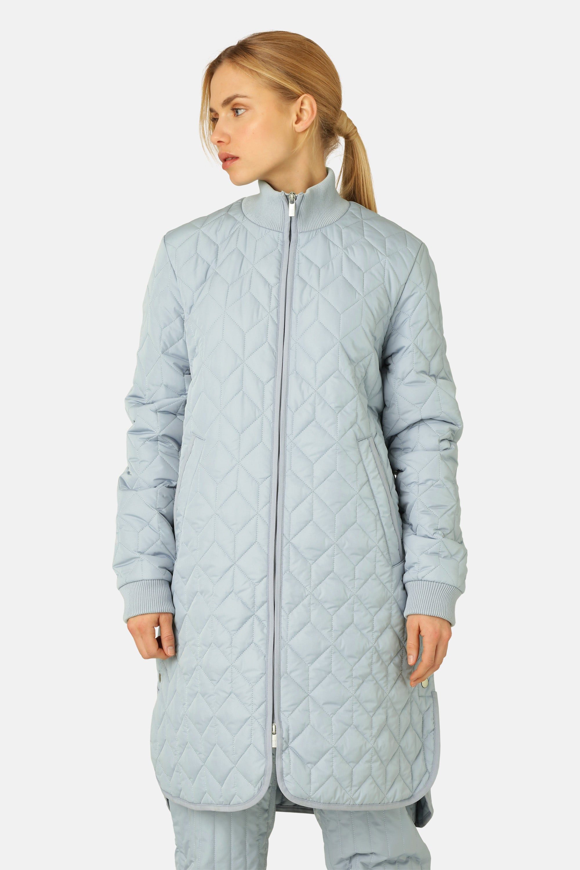 Ilse Jacobsen Hornbæk Outerwear Steppmantel Coat 608 Pale Petroleum